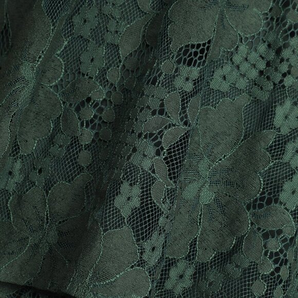 NWT Lulus Molinetto Forest Green Lace Ruffled Tiered Sleeveless Maxi Dress - Picture 5 of 9